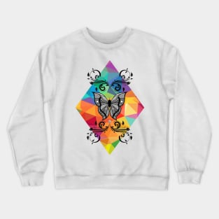 Rainbow Butterfly Doodle 1 Crewneck Sweatshirt